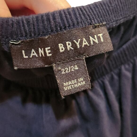 Lane Bryant Purple Embroidered Floral Scoop Neck Blouse Casual Top Size 22/24 - Picture 4 of 7